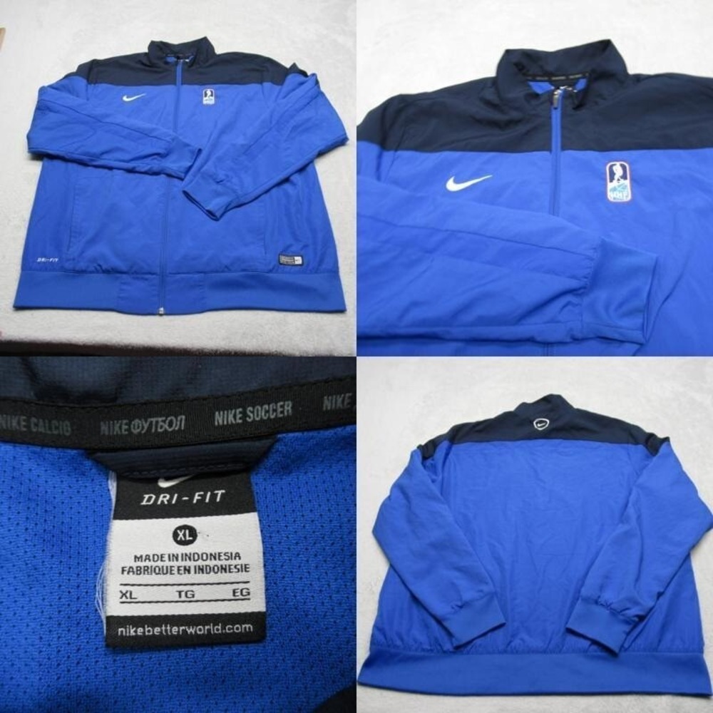 Nike Jacket Men XL Royal Blue Dri-FIT Zip Soccer x Hockey Training Squad Golf